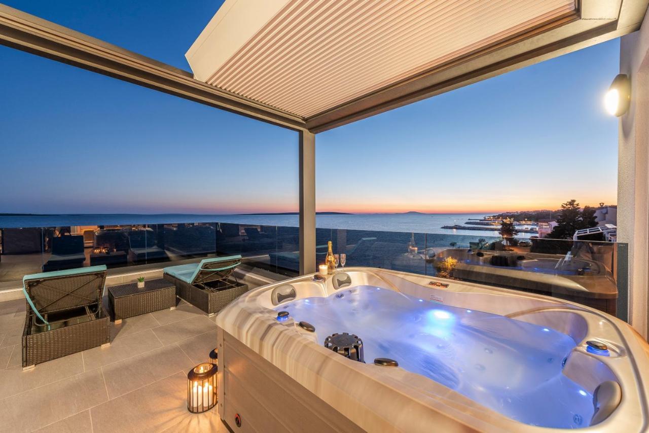 Mediteran Luxury Penthouse With Jacuzzi Mandre Exterior foto