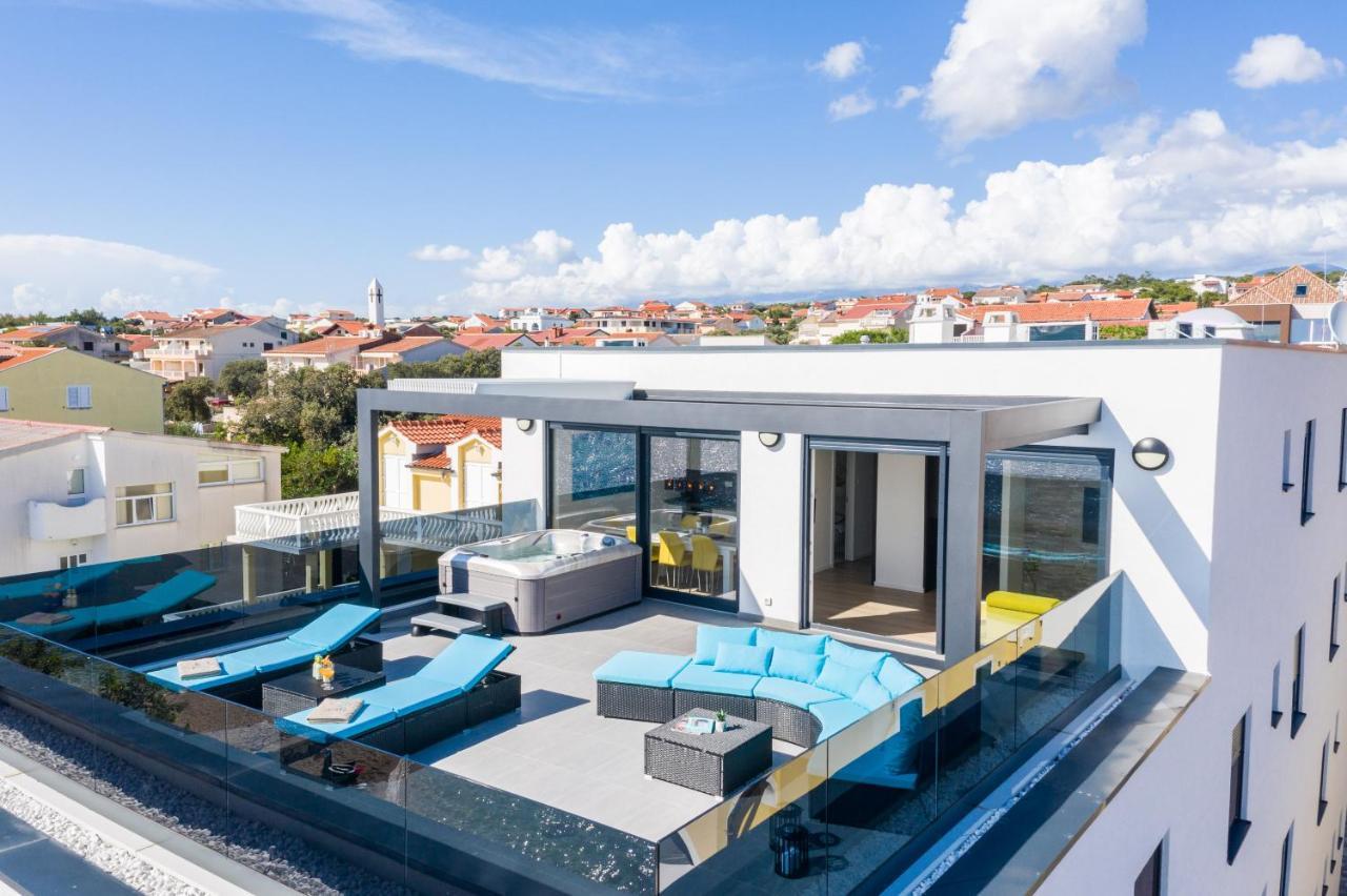 Mediteran Luxury Penthouse With Jacuzzi Mandre Exterior foto