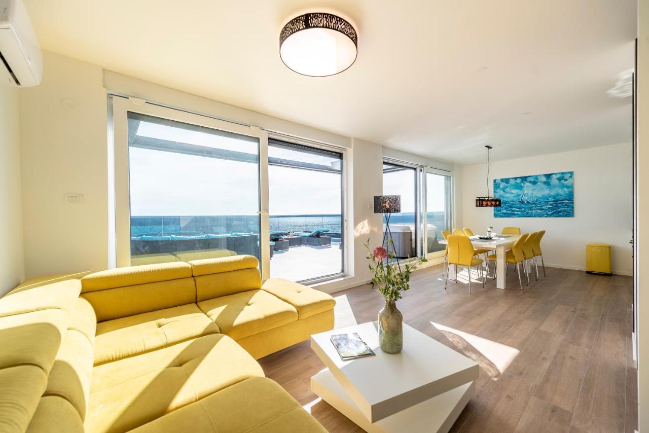 Mediteran Luxury Penthouse With Jacuzzi Mandre Exterior foto